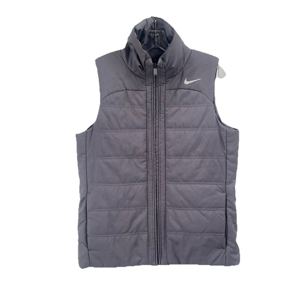 Nike Repel Water Repellent Full Zip Gray Vest Sz Womens Large Golf Outdoor